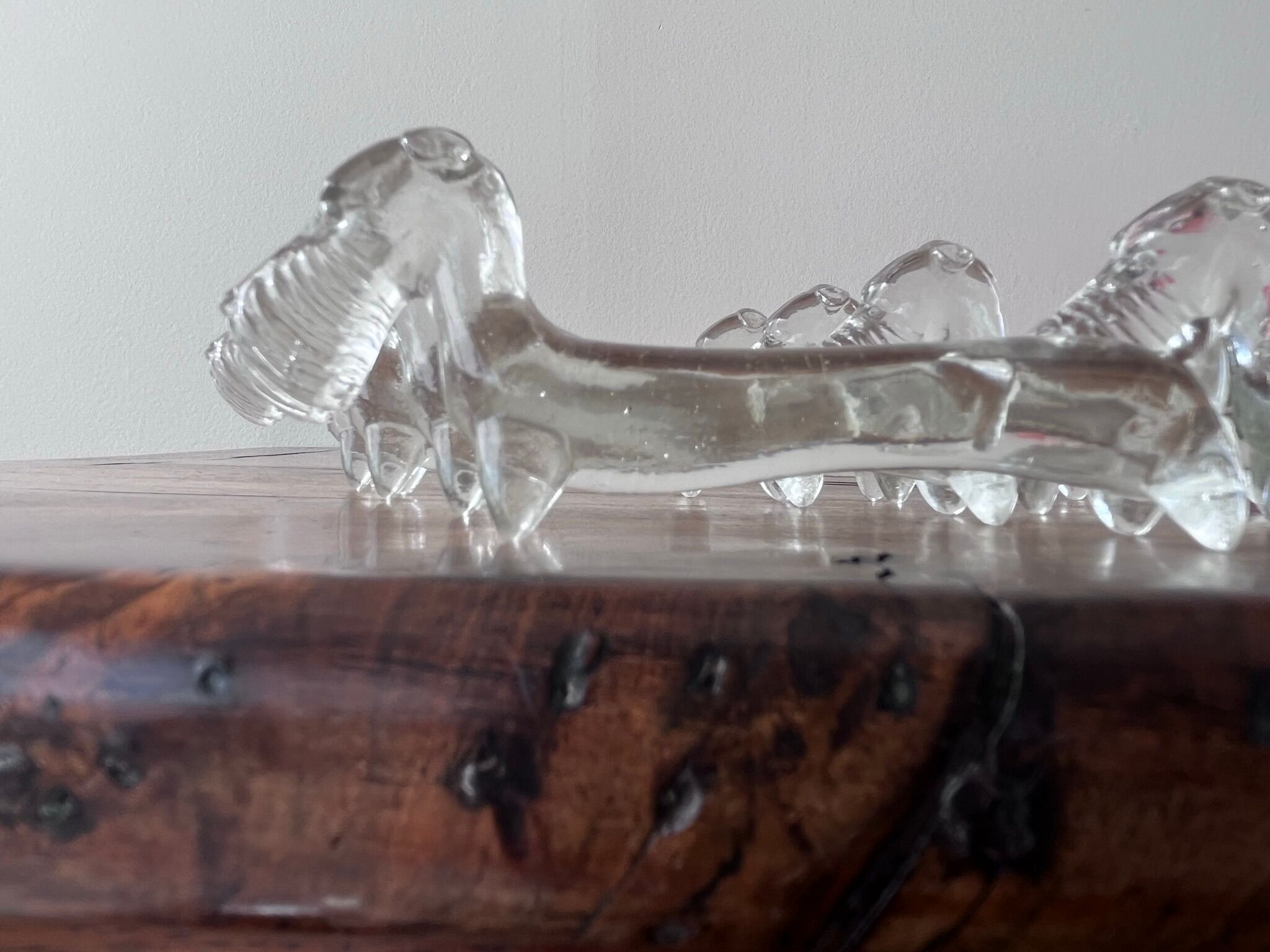 10 Fox glass knife holders 60s