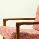 Fauteuil Vintage Tapissé Homard Salon Scandinave, MCM, Pologne Années 1960
