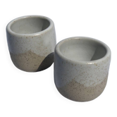 Coquetiers en grès céramique lot de 2