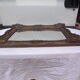 Golden mirror 19 th wood and stuk