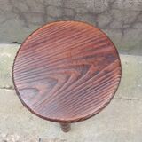 Beaded wood tripod stool