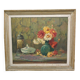 Still life with dahlias oil on panel