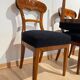 Biedermeier Shovel Chairs in Walnut, Roots Veneer, South Germany, 1845, Set of 6