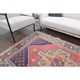 Vintage Turkish Oushak handmade wool cotton pink area rug 131x253