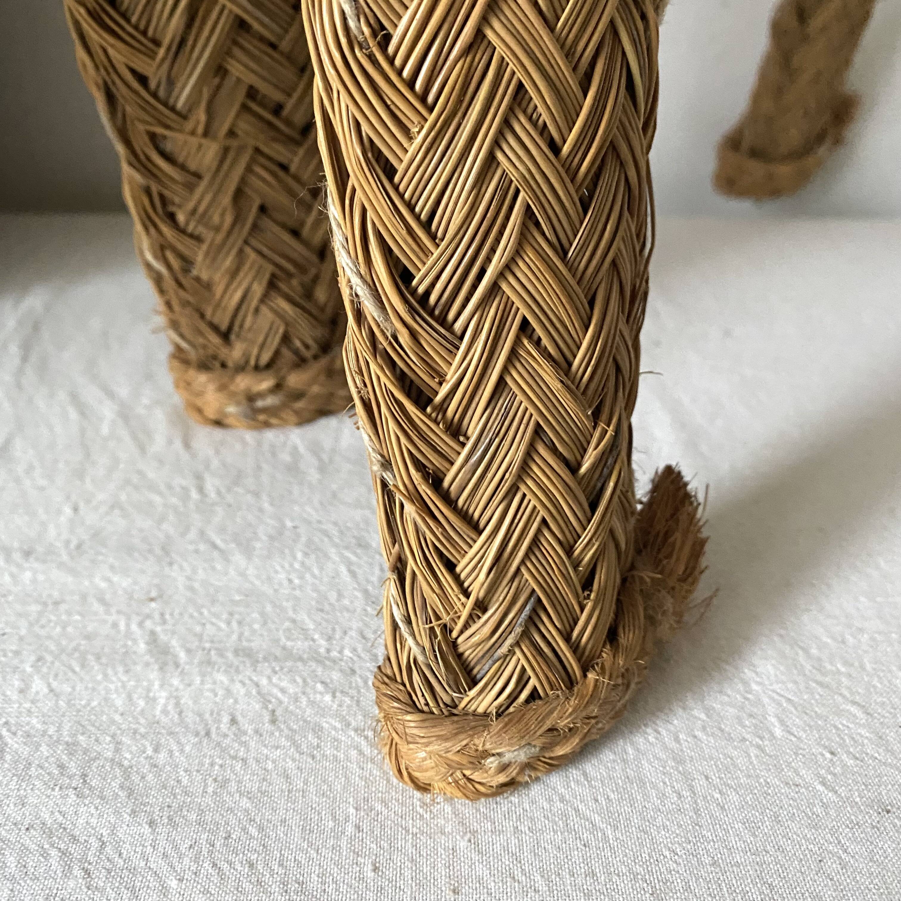 Braided straw donkey, popular art Spain, 1970s