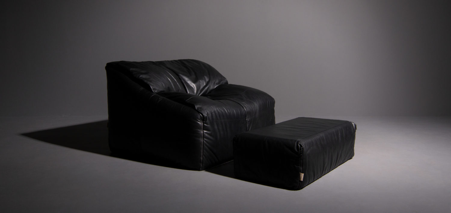 Armchair and Ottoman Cinna model Plumy made for Ligne Roset