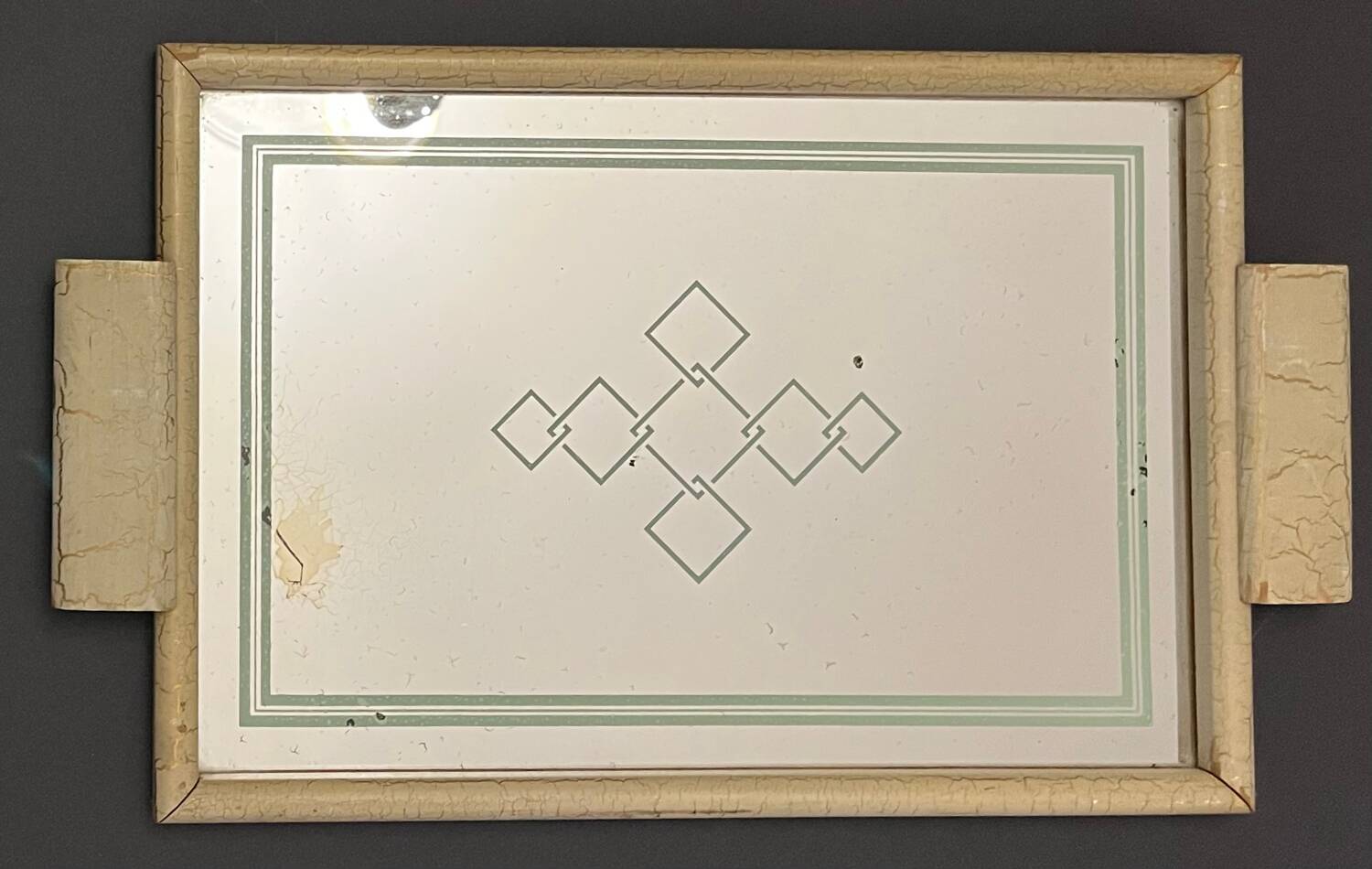 Antique Art Deco mirror plateau
