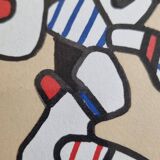 Silkscreen print after Jean Dubuffet, framed, 1970s, 25 x 31 cm