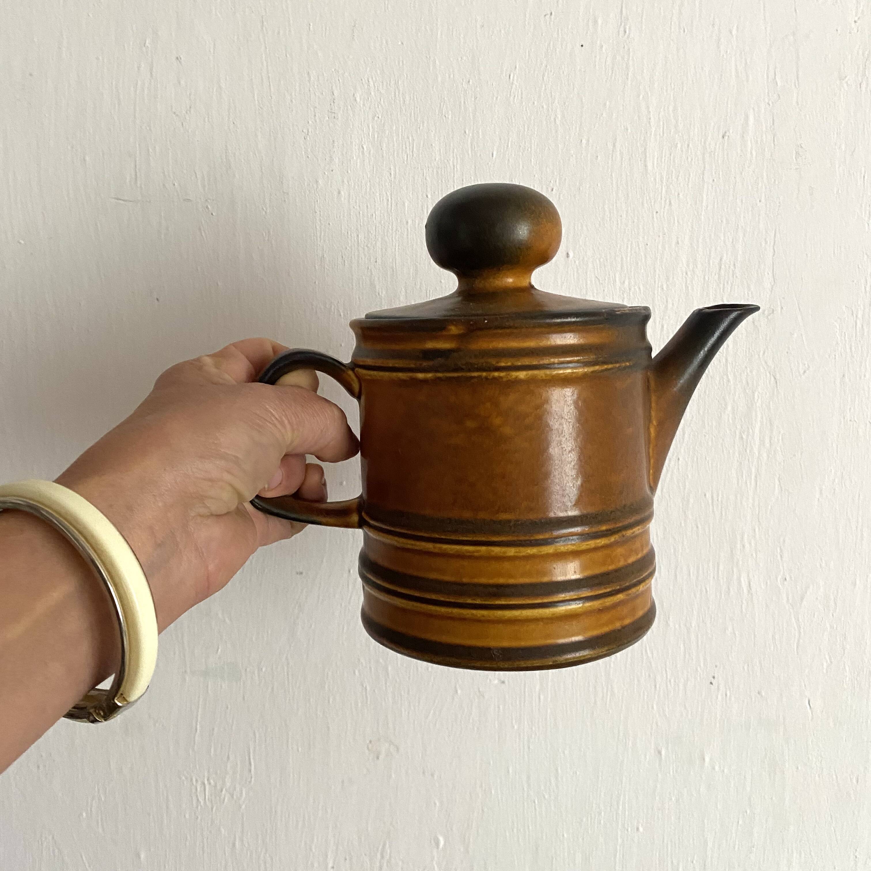Glazed stoneware teapot from the 70s