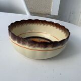 4 nesting salad bowls in enameled ceramic mbfa pont l abbé decorated vintage hand