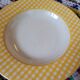Set of 2 hollow plates opaque porcelain