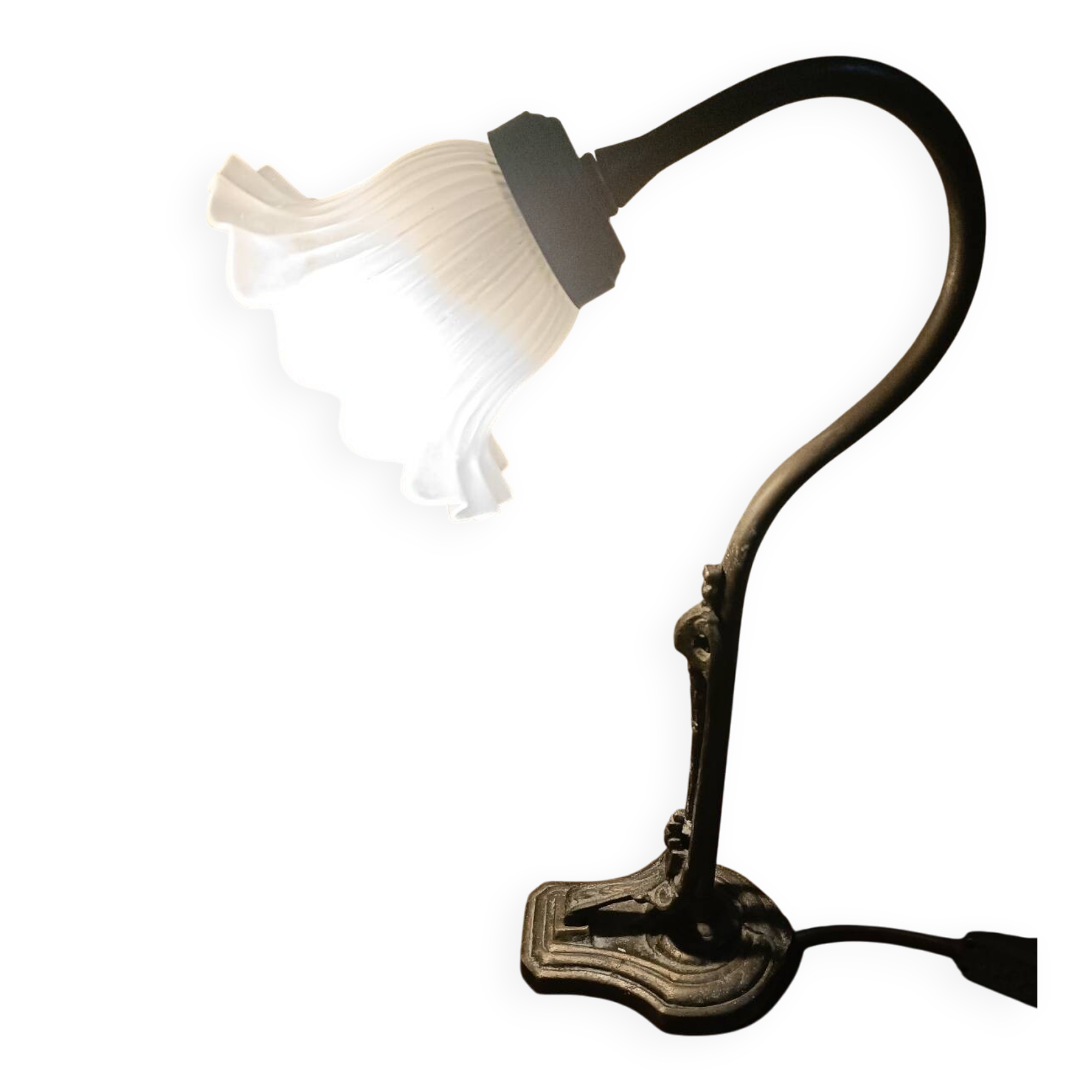Art Deco gooseneck lamp