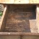 Table de ferme en sapin 150 cm 2 tiroirs