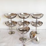 Set of 8 ice cream or sorbet cups on a stand, Guy Degrenne (ref13)