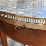 Side table Bouillotte Louis XVI black marble