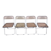 Set of 4 Plia chairs by Piretti for Castelli