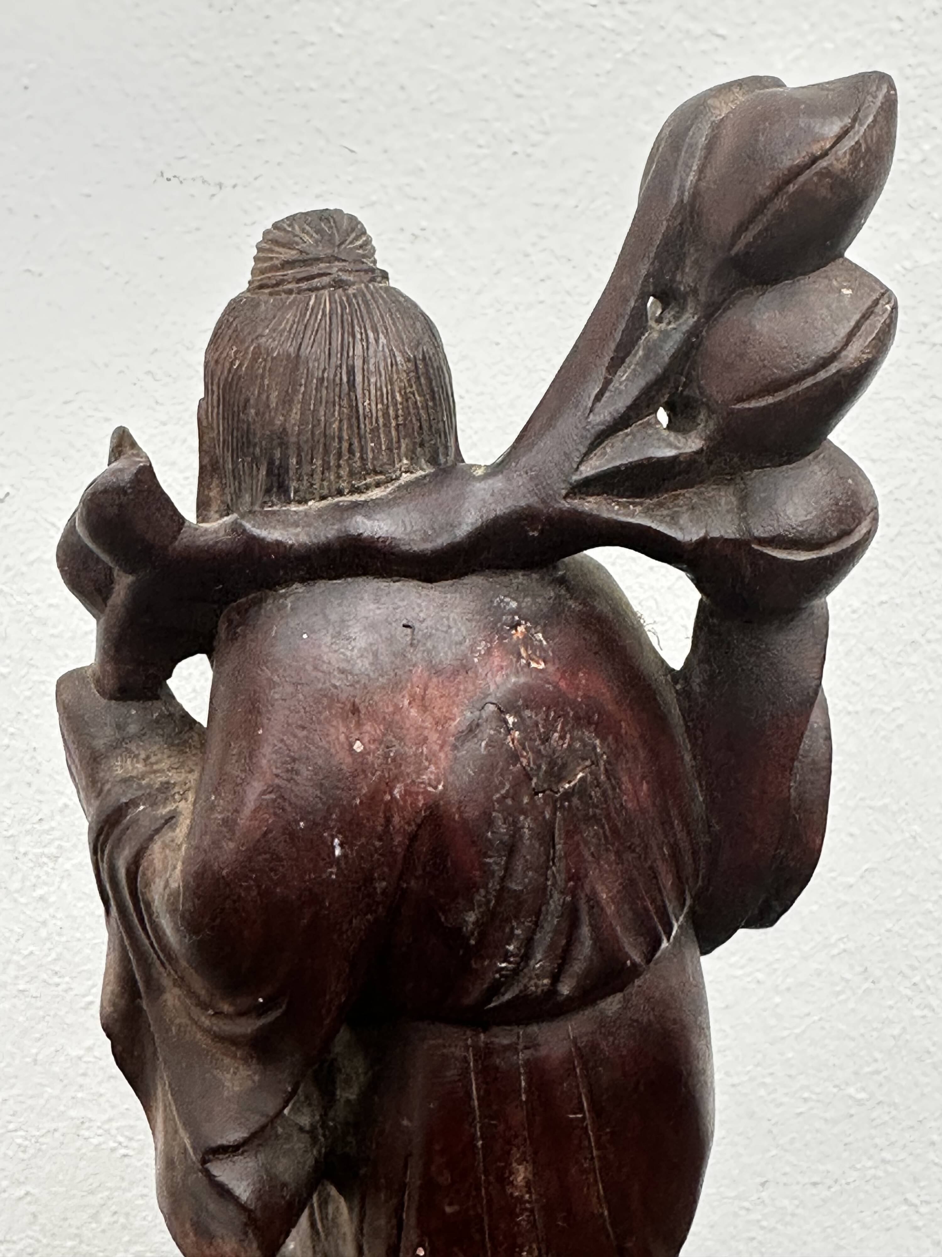 Carved wooden sculpture "Chinese peasant", early 20th century.