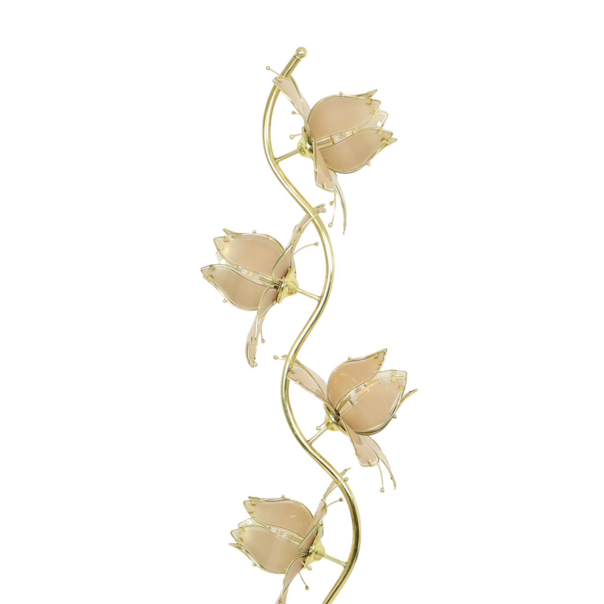 Italian Lotus Lamp XL Floor Lamp Hollywood Regency 190cm