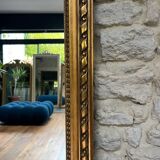 Antique mirror from the 18th century, 166/87.5 cm, copper leaf.