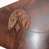 Art Nouveau Secessionist Carved Burr Walnut Wood Wall Hanging 1900