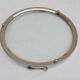 Round tray silver metal 70s