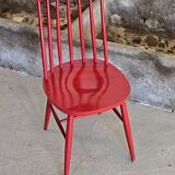 Tapiovaara style red bistro chair