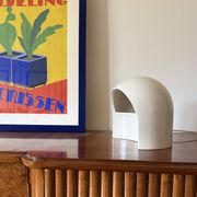 Lampe de table en céramique blanche organique, Italie 1970
