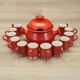Ceramic punch set, Danish design, 1960s, production: Denmark