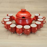 Ceramic punch set, Danish design, 1960s, production: Denmark