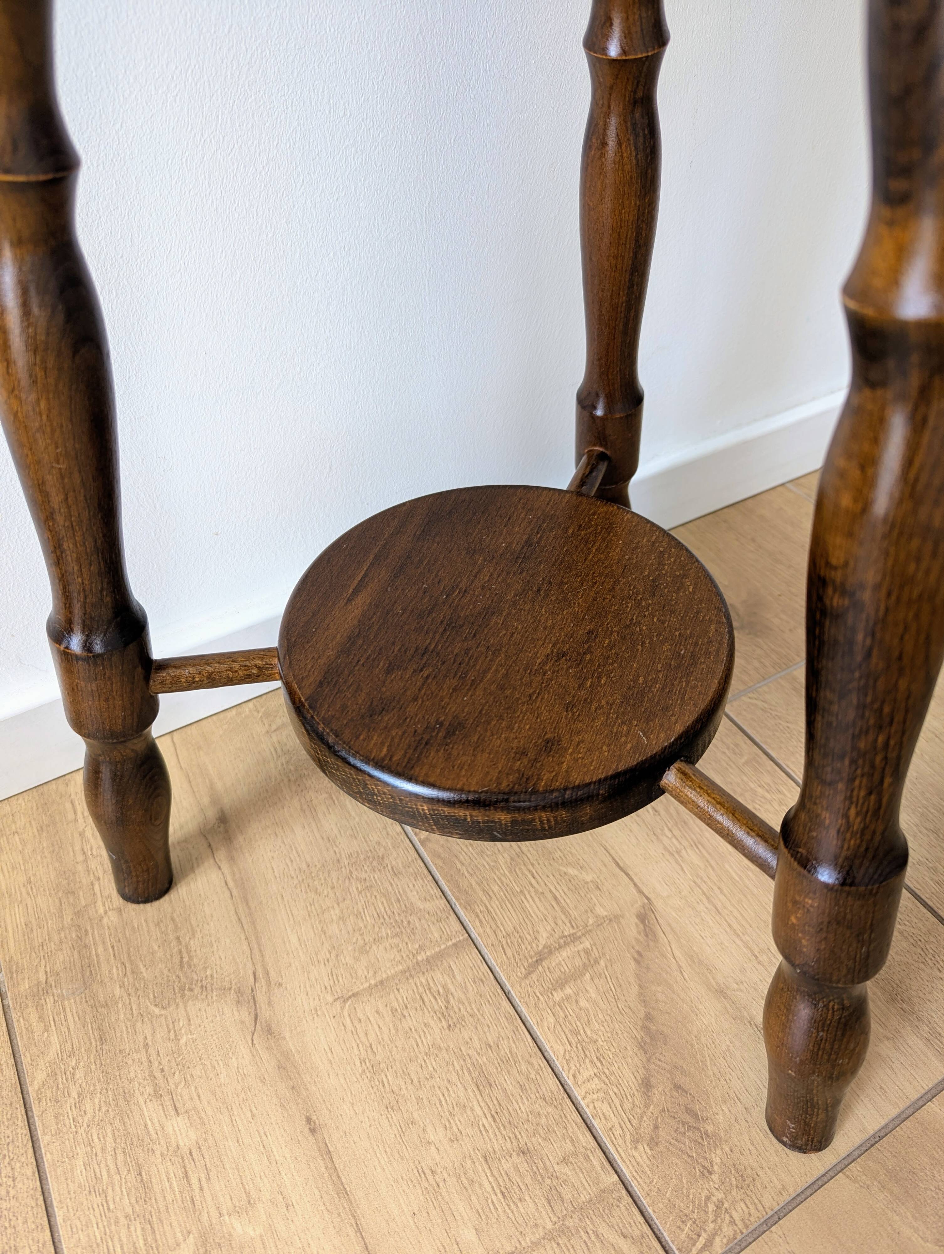 Vintage Turned Wooden Tripod