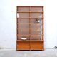Vintage wooden bookshelf library