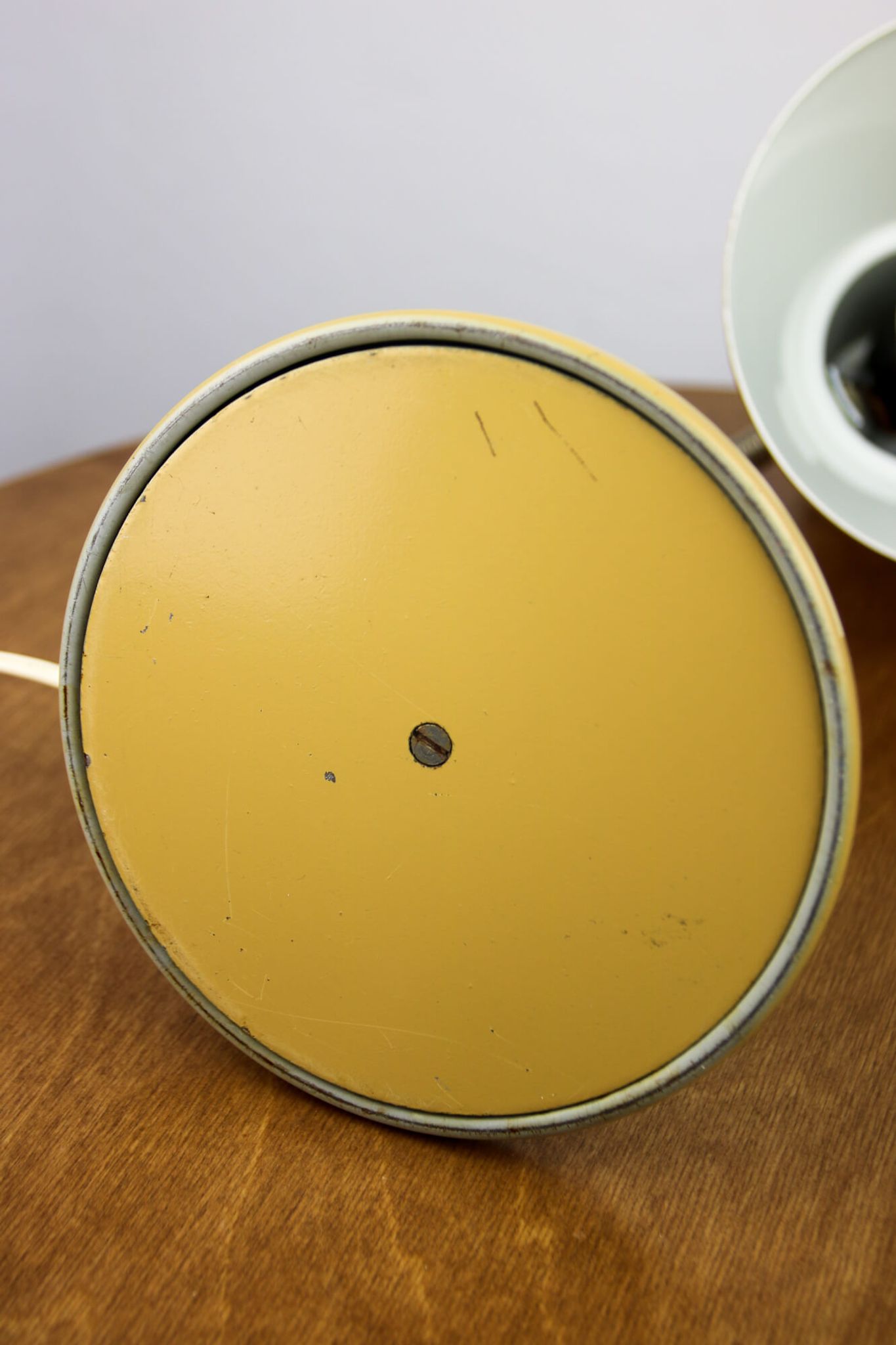Adjustable Desk Lamp in Blue and Sand Painted Metal and Chrome-Plated Spiral Arm, 1970s, Set of 2