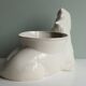 White glazed ceramic pot cover, 1950