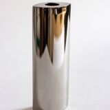 Chrome-plated metal bud vase, 1980s