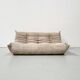 Canapé 3 places en velours côtelé beige attribué à Michel Ducaroy pour Ligne Roset, années 1970.