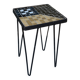 Iron and mosaic side table/plant stand