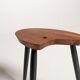 Palette-Shaped Teak Stool, Scandinavia, 1950s