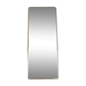 Italian midcentury vintage mirror with brass frame, 1950s, 36x90cm