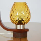 Lampe de table en bois du milieu du siècle/ Drevo Humpolec, années 1960.