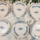 6 Assiettes plates Sarreguemines Jeannette