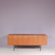 1950s Teak sideboard on black metal base model: B20 by Dieter Wäckerling f