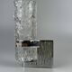 1960s/70s Wall Lamp in Glass & Chrome, Brutalist German Design