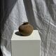 Small round ancient vase in engraved terracotta, Indonesian polychromy H10 D1