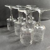 7 verres à vin ½ cristal guilloché – Art nouveau