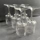7 ½ crystal guilloche wine glasses – Art Nouveau