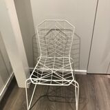 Chair white metal