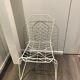 Chair white metal