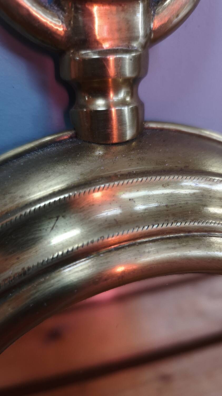 Vintage 1970 brass pocket mirror