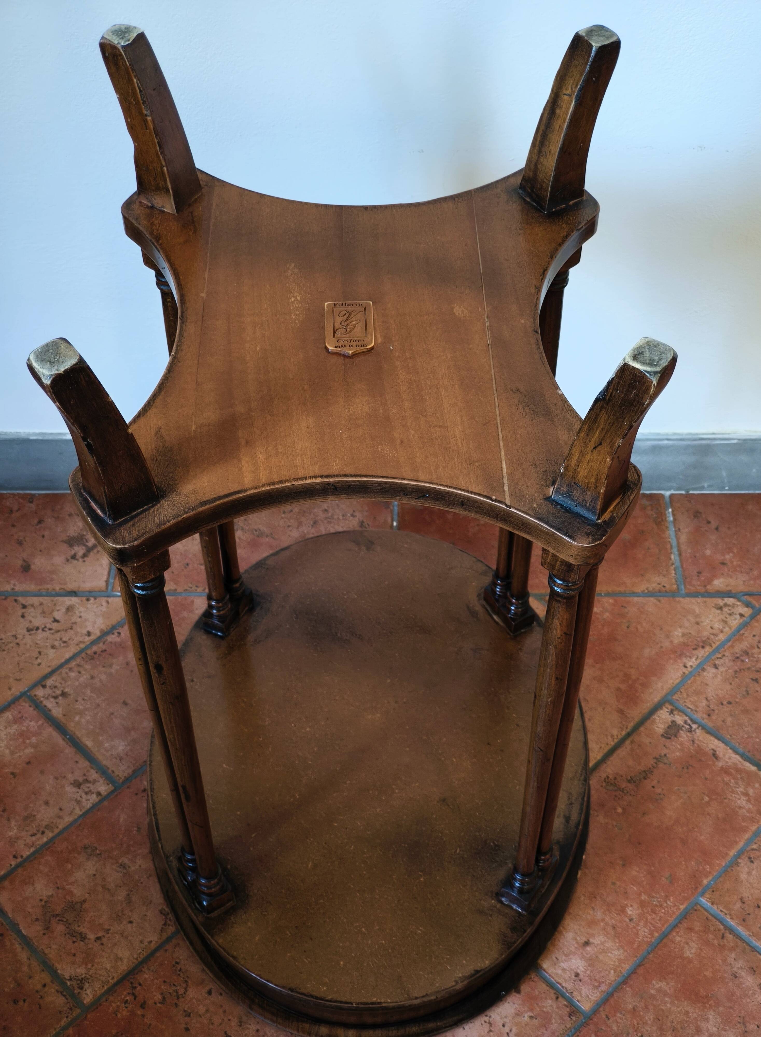 Console en noyer peinte à la main par Vittorio Grifoni, Florence, années 19