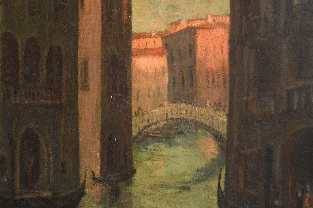 Oil on canvas - Scene in Venice